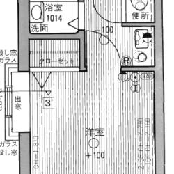 東南角部屋・出窓有り間取