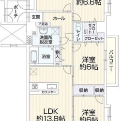 角部屋間取